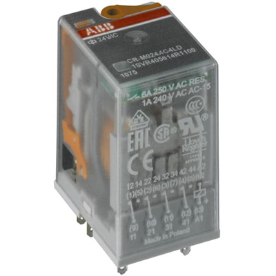 ABB CR-M Series Interface Relay, DIN Rail Mount, 230V ac Coil, 3CO (SPDT), 10A Load