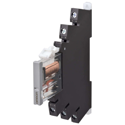 Omron G2RV Series Electromechanical Interface Relay, DIN Rail Mount, 230V ac Coil, SPDT