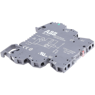 ABB R600 Series Interface Relay, DIN Rail Mount, 24V ac/dc Coil, SPST, 10 → 6000mA Load