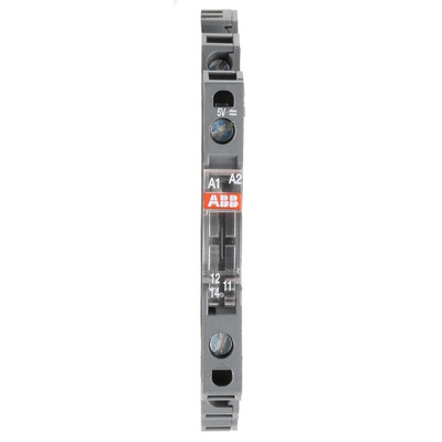 ABB R600 Series Interface Relay, DIN Rail Mount, 5V dc Coil, SPDT, 6A Load