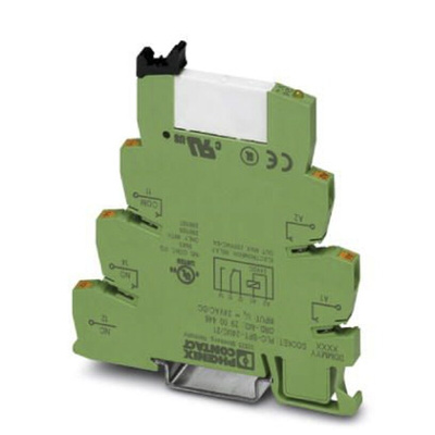 Phoenix Contact PLC-RPT- 24UC/21AU Series Interface Relay, DIN Rail Mount, 24V ac/dc Coil, SPDT