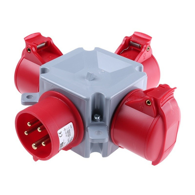 ABB, Easy & Safe IP44 Red Industrial Power Connector Adapter, Rated At 16.0A, 415.0 V