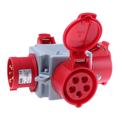 ABB, Easy & Safe IP44 Red Industrial Power Connector Adapter, Rated At 16.0A, 415.0 V