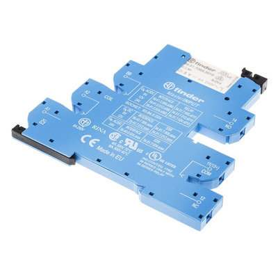 Finder 39 Series Interface Relay, DIN Rail Mount, 6V ac/dc Coil, SPDT, 1-Pole