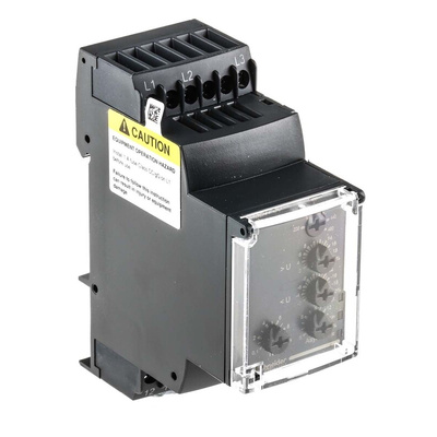 Schneider Electric Phase, Voltage Monitoring Relay, 3 Phase, DPDT, 220 → 480V ac, DIN Rail