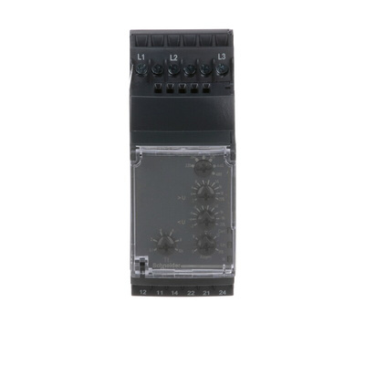 Schneider Electric Phase, Voltage Monitoring Relay, 3 Phase, DPDT, 220 → 480V ac, DIN Rail