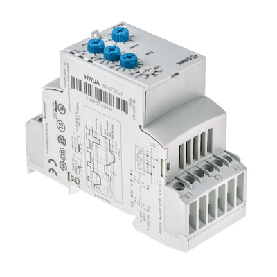 Crouzet Phase, Voltage Monitoring Relay, 3 Phase, DPDT, 194 → 528 V, DIN Rail