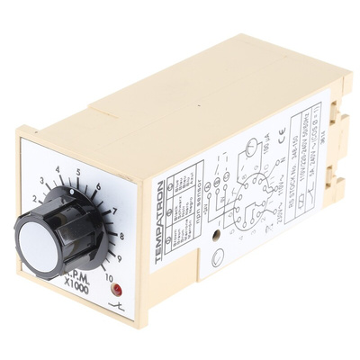 Tempatron Speed Monitoring Relay, SPDT, DIN Rail