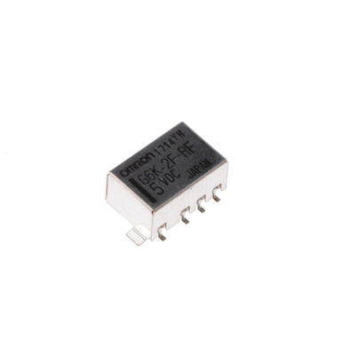 Omron PCB Mount High Frequency Relay, 5V dc Coil, 50Ω Impedance, 1GHz Max. Coil Freq., DPDT