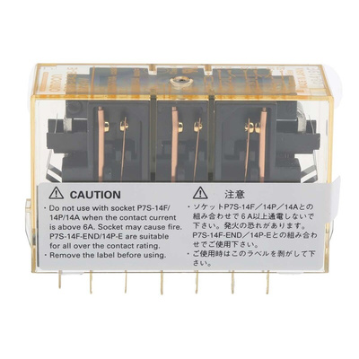 Omron PCB Mount Force Guided Relay, 24V dc Coil Voltage, 6 Pole, 3PDT