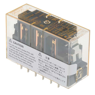 Omron PCB Mount Force Guided Relay, 24V dc Coil Voltage, 6 Pole, 3PDT