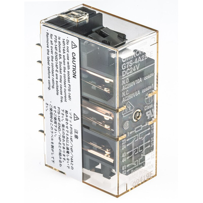 Omron PCB Mount Force Guided Relay, 24V dc Coil Voltage, 6 Pole, 4PST, DPST