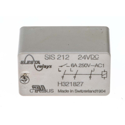 Elesta PCB Mount Force Guided Relay, 24V dc Coil Voltage, DPST, SPST