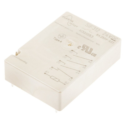Elesta PCB Mount Force Guided Relay, 24V dc Coil Voltage, 3PST, SPST