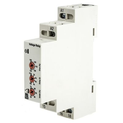 RS PRO Voltage Monitoring Relay, 1 Phase, SPDT, DIN Rail
