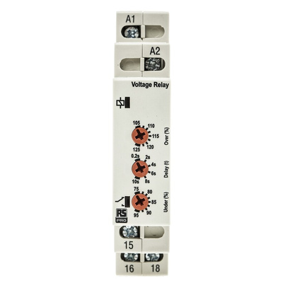 RS PRO Voltage Monitoring Relay, 1 Phase, SPDT, DIN Rail
