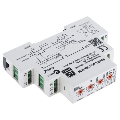 RS PRO Current Monitoring Relay, 1 Phase, SPDT, DIN Rail
