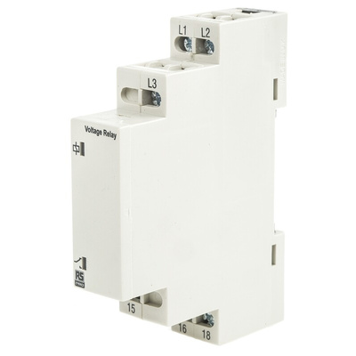 RS PRO Phase, Voltage Monitoring Relay, 3 Phase, SPDT, Maximum of 280 V, DIN Rail