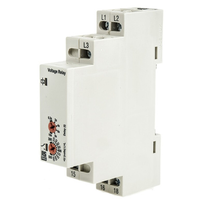 RS PRO Phase, Voltage Monitoring Relay, 3 Phase, SPDT, DIN Rail