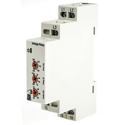 RS PRO Phase, Voltage Monitoring Relay, 3 Phase, SPDT, DIN Rail