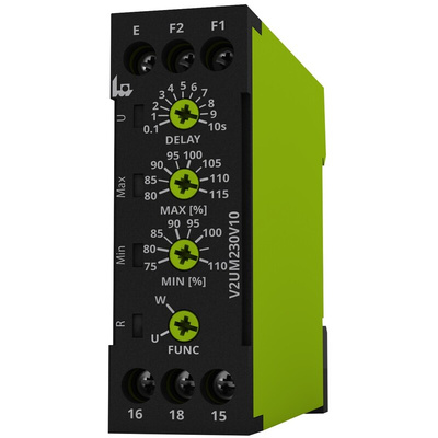 Tele Voltage Monitoring Relay, 1 Phase, SPDT, Maximum of 230 V ac/dc, Maximum of 24V dc, DIN Rail