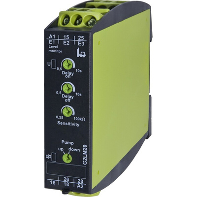 Tele Level Monitoring Relay, 1 Phase, DPDT, DIN Rail
