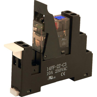 Hongfa Europe GMBH RMTFL Series Interface Relay, DIN Rail Mount, 12V dc Coil, SPDT, 1-Pole, 16A Load