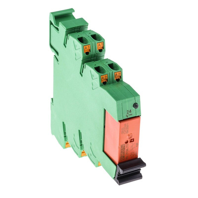 Phoenix Contact PLC-RPT- 24DC/21-21/EX Series Interface Relay, DIN Rail Mount, 24V dc Coil, DPDT, 2-Pole