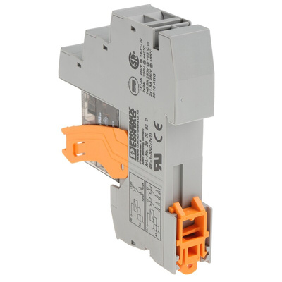 Phoenix Contact RIF-1-RSC-LDP-24DC/1X21MS Series Interface Relay, DIN Rail Mount, 24V dc Coil, SPDT, 1-Pole