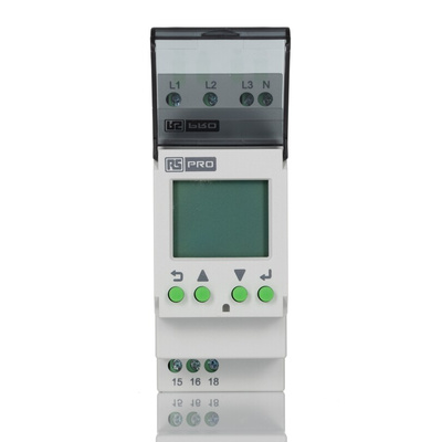 RS PRO Phase, Voltage Monitoring Relay, 3 Phase, SPDT, DIN Rail