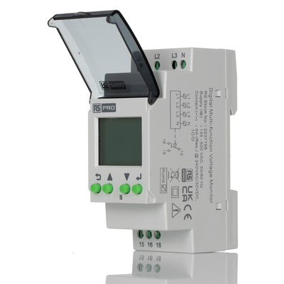 RS PRO Phase, Voltage Monitoring Relay, 3 Phase, SPDT, DIN Rail
