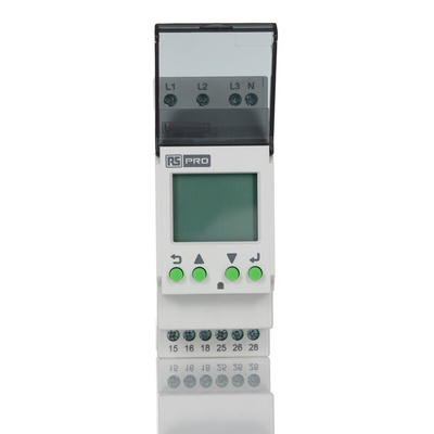 RS PRO Voltage Monitoring Relay, 3 Phase, DPDT, DIN Rail