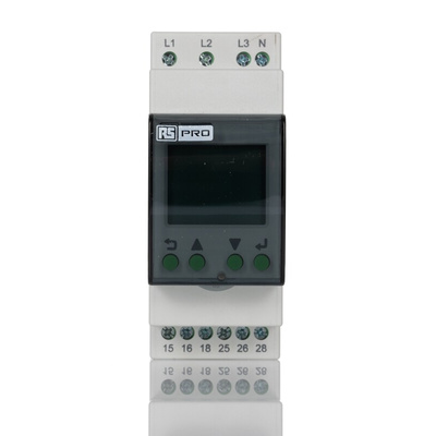 RS PRO Voltage Monitoring Relay, 3 Phase, DPDT, DIN Rail