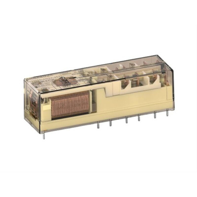 TE Connectivity PCB Mount Force Guided Relay, 12V dc Coil Voltage, 6 Pole, 3PDT