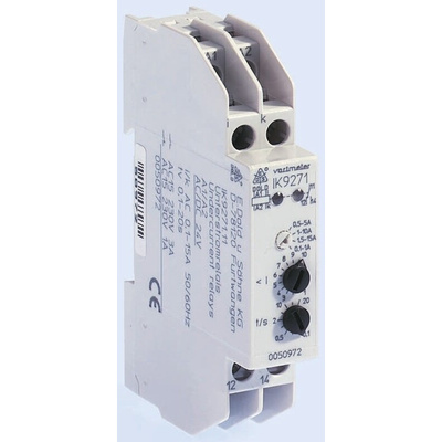Dold Current Monitoring Relay, 1 Phase, SPDT, DIN Rail