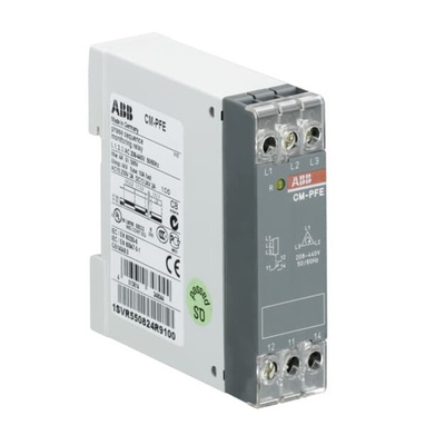 ABB Phase Monitoring Relay, 3 Phase, SPDT, 208 → 440V ac, DIN Rail