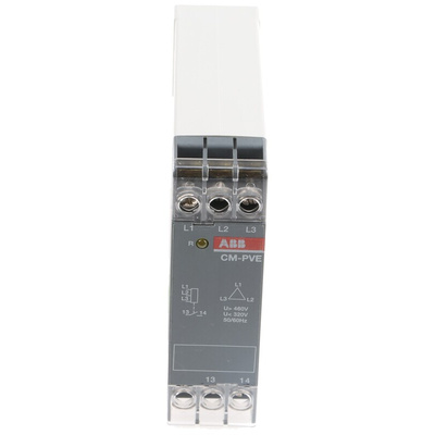 ABB Phase, Voltage Monitoring Relay, 1, 3 Phase, SPST, 320 → 460V ac, DIN Rail