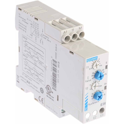 Crouzet Current Monitoring Relay, 1 Phase, SPDT, DIN Rail