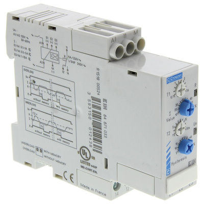 Crouzet Current Monitoring Relay, SPDT, DIN Rail