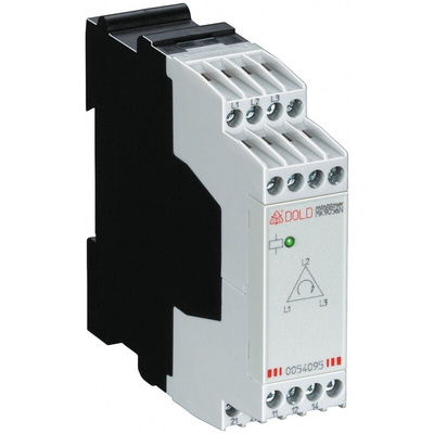 Dold Phase Monitoring Relay, 3 Phase, DPDT, DIN Rail