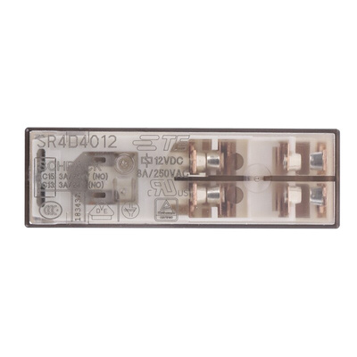 TE Connectivity PCB Mount Force Guided Relay, 12V dc Coil Voltage, 4 Pole, DPDT