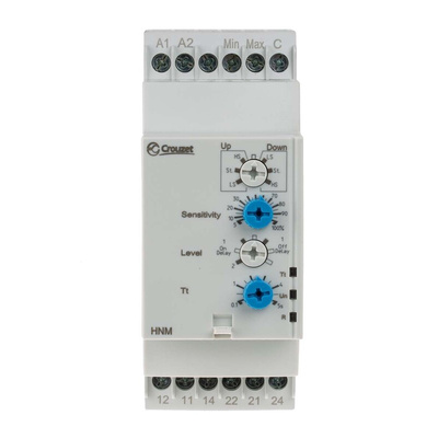 Crouzet Level Monitoring Relay, DPDT, 24 → 240V ac, DIN Rail