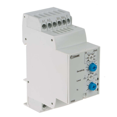 Crouzet Level Monitoring Relay, DPDT, 24 → 240V ac, DIN Rail
