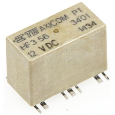 TE Connectivity PCB Mount RF Relay, 12V dc Coil, 50Ω Impedance, 3GHz Max. Coil Freq., SPDT