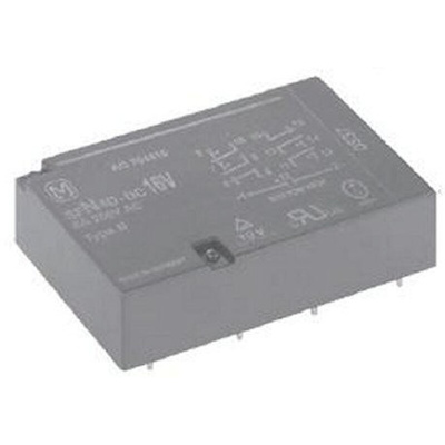 Panasonic PCB Mount Force Guided Relay, 12V dc Coil Voltage, 6 Pole, 4PST, DPST