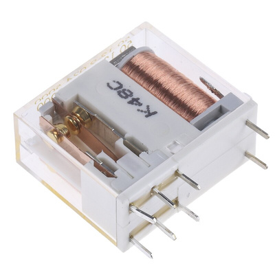 Finder PCB Mount Force Guided Relay, 24V dc Coil Voltage, 2 Pole, DPDT
