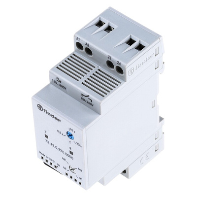 Finder Monitoring Relay, 1 Phase, DPST, DIN Rail