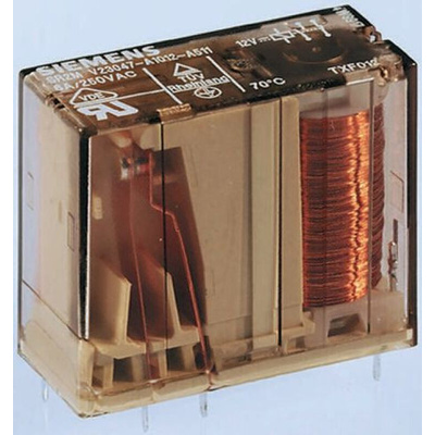 TE Connectivity PCB Mount Force Guided Relay, 5V dc Coil Voltage, 2 Pole, DPDT