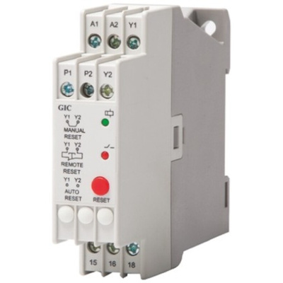 GIC Thermistor Motor Protection Monitoring Relay, 3 Phase, DPDT, 220 → 440V ac, DIN Rail