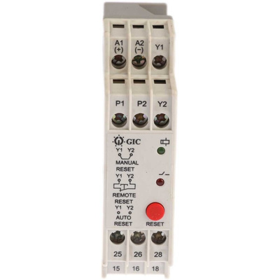 GIC Thermistor Motor Protection Monitoring Relay, DPDT, DIN Rail